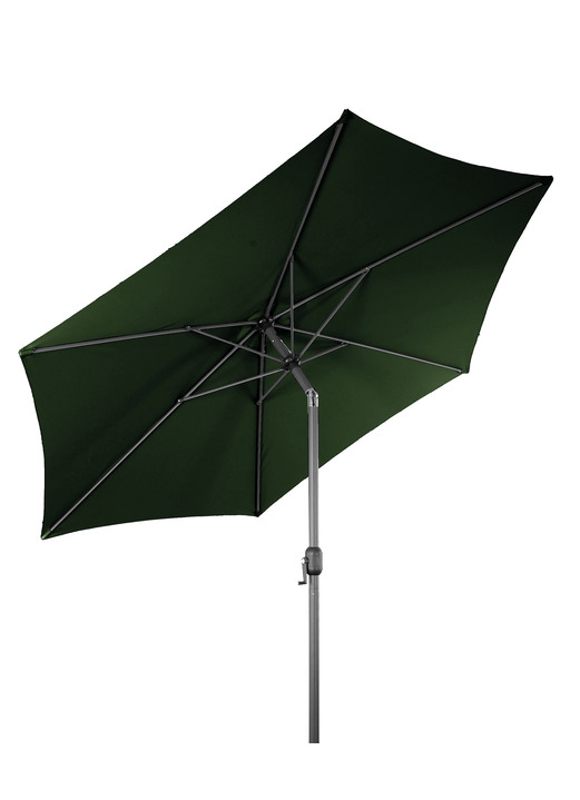 Zon bescherming - parasol met robuust aluminium frame, in Farbe GROENTE, in Ausführung ø 2,5 m, opvouwbaar, zonder volant Ansicht 1