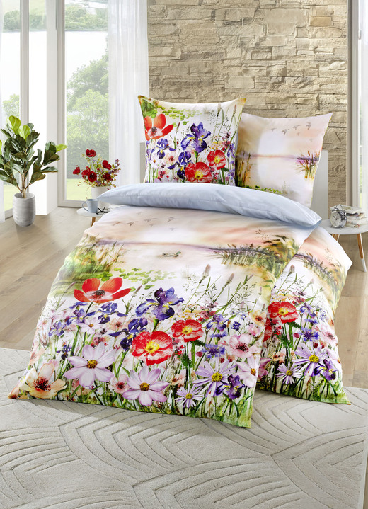 Beddengoed - Beddengoedset met omkeerbare kussensloop, in Größe 111 (40 x 80 cm + 135 x 200 cm) bis 115 (80 x 80 cm + 155 x 220 cm), in Farbe BUNT