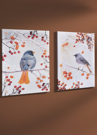 Foto Vogel van het Jaar 2025 Zwarte Roodstaart op canvas