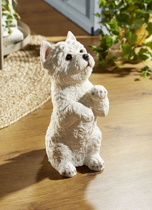 Figuren - West Highland Terrier-sitzend, in Farbe WEISS