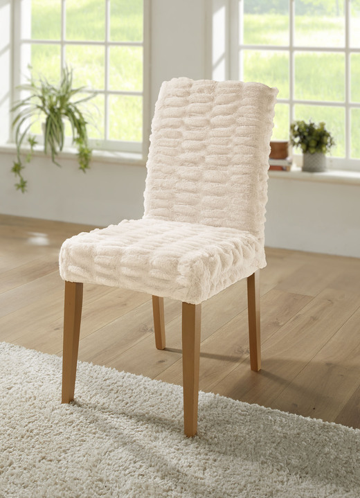 Sessel- & Sofaüberwürfe - Stuhlbezug, in Farbe CREME Ansicht 1