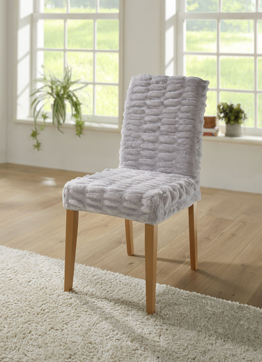 Sessel- & Sofaüberwürfe - Stuhlbezug, in Farbe GRAU Ansicht 1
