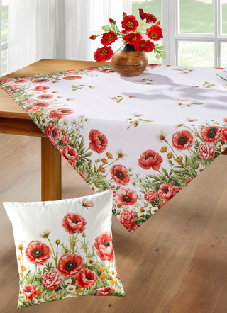 Tafel- en kamerdecoratie met klaproosmotief