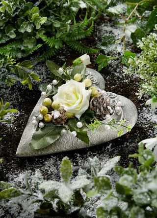 Herz mit Rose (gelb)
