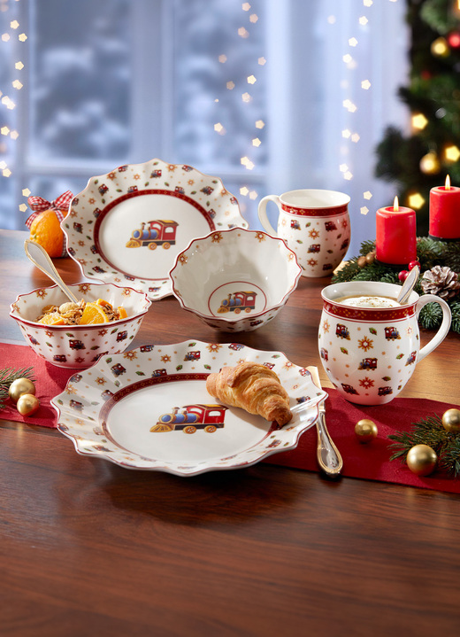 Villeroy & Boch - Frühstücks-Set, 6-teilig – „Lokomotive“, in Farbe WEISS-ROT-BUNT