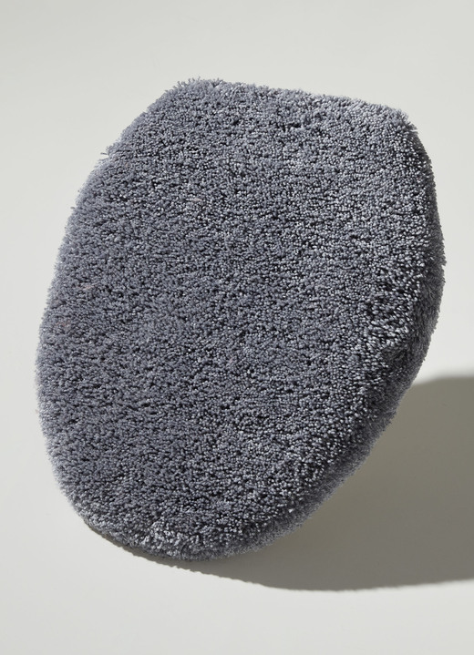 Badgarnituren - Vorleger halbrund, in Größe 100 (Vorleger halbrund, 50x 80 cm) bis 112 (WC-Deckelbezug, 47x 50 cm), in Farbe GRÜN-GRAU Ansicht 1