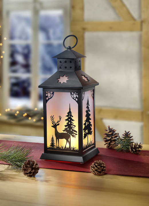 Kerstdecoraties - LED-lantaarn, in Farbe SCHWARZ