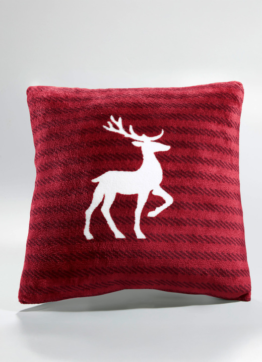 Dekokissen & Hüllen - Wohndecke, in Größe 225 (Wohndecke, 150x200 cm) bis 905 (Kissen mit Füllung, 45x 45 cm), in Farbe ROT Ansicht 1