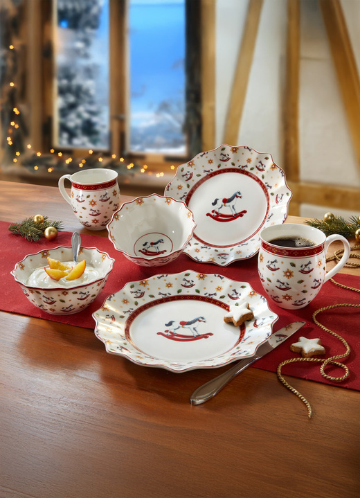 Villeroy & Boch - Frühstücks-Set, 6-teilig „Schaukelpferd“, in Farbe WEISS-ROT-BLAU Ansicht 1