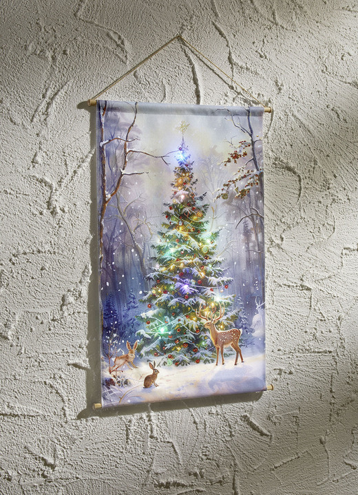 Kerstdecoraties - Verlichte muurschildering, in Farbe KLEURRIJK