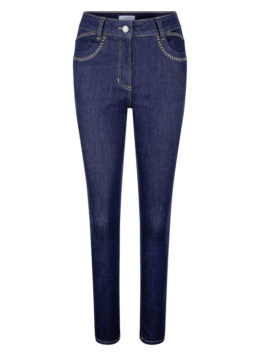 Broeken - 4-pocketjeans, in Größe 021 bis 052, in Farbe DUNKELBLAU Ansicht 1
