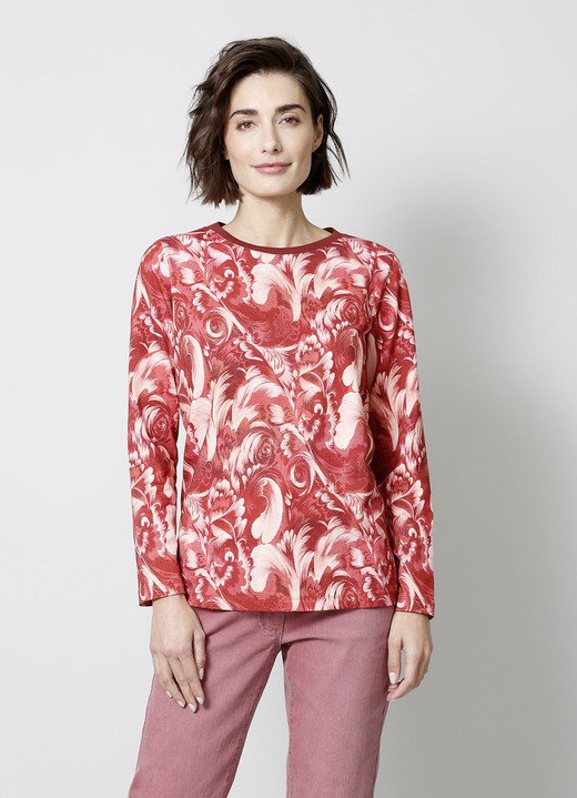 Shirts - Sweatshirt, in Größe 038 bis 050, in Farbe GRANATROT-ROSÉ Ansicht 1