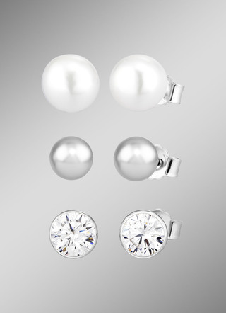 Set, 3 Paar Silber 925/-