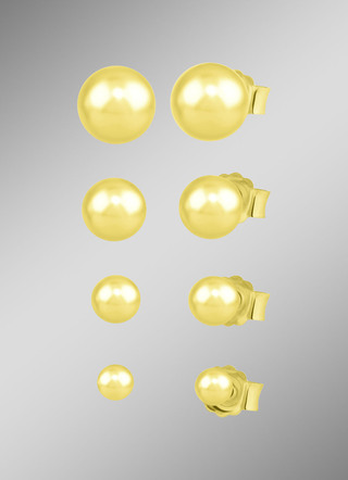 Elegante vergulde oorknopjes set, 4 paar