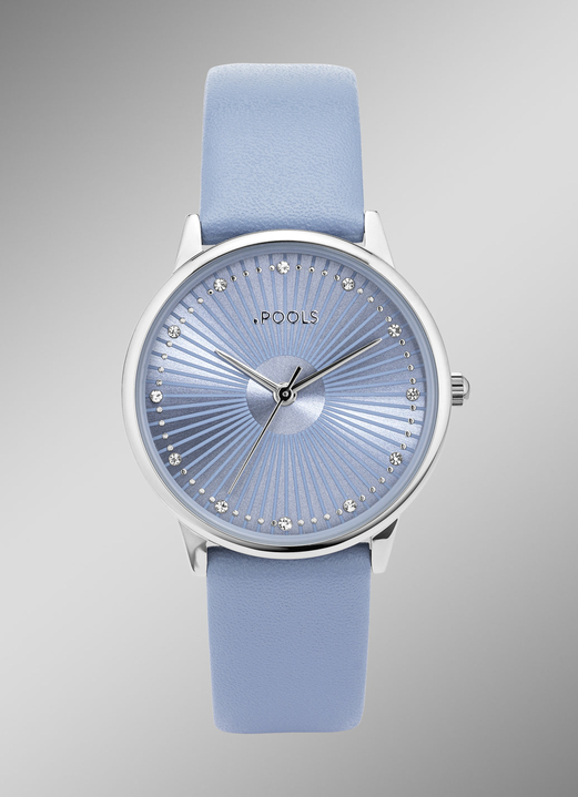 Kunstleren bandje - Pools Quartz dameshorloge, in Farbe NEE Ansicht 1