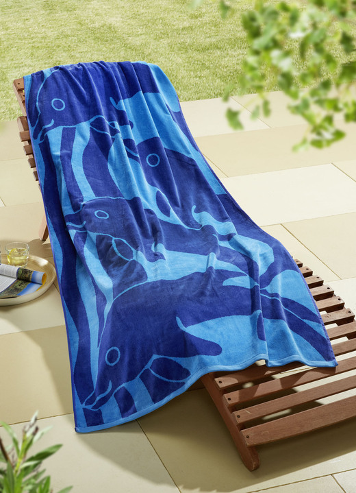 Frottier Handtücher - Strandlaken, in Farbe BLAU