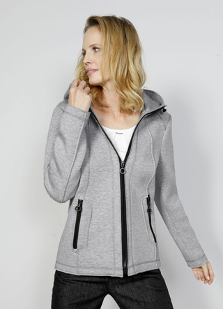 Jas met open rand afwerking