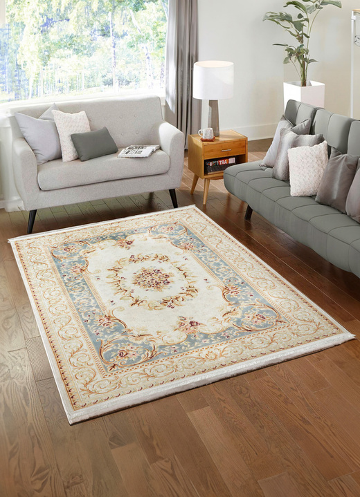 Klassiek - Bruggen, tapijten en galerij van Webana, in Größe 102 (Brug, 60 x 115 cm) bis 305 (tapijt, ؠ160 cm), in Farbe BLAUW Ansicht 1