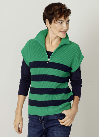 Sweatervest in pareltand
