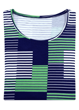 Shirt met ronde hals in 3 kleuren