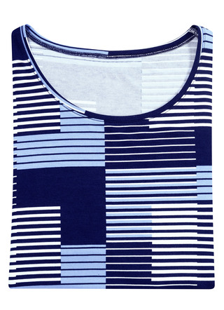 Shirt met ronde hals in 3 kleuren