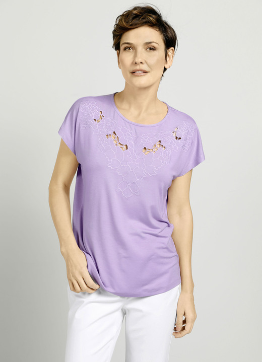 SALE % - Shirt met modieuze uitsparingen, in Größe 038 bis 052, in Farbe LILA Ansicht 1
