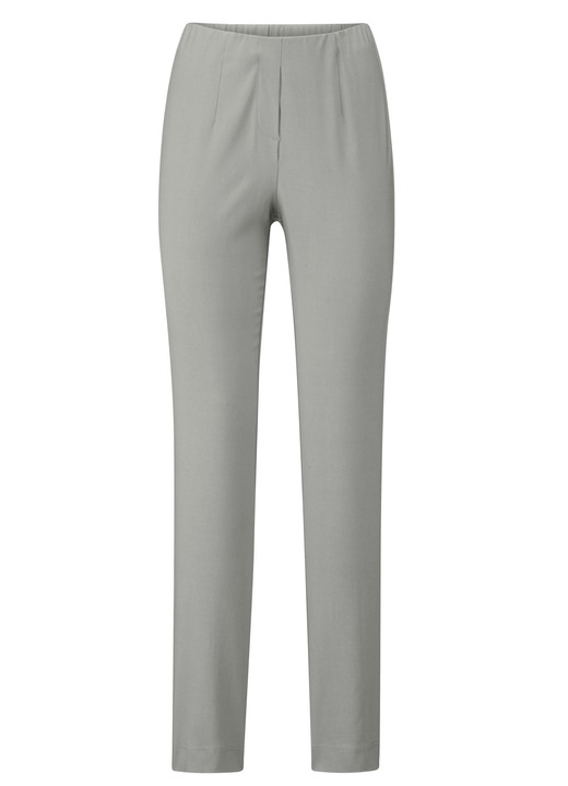 Broeken met elastische band - Chique broek in comfortabel pull-on-model Broeken met elastische band - Chique broek in comfortabel pull-on-model, in Größe 019 bis 052, in Farbe GRIJS