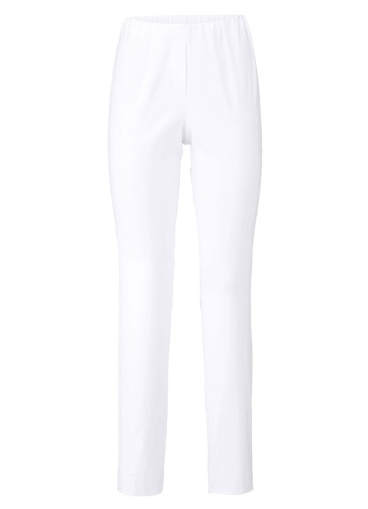 Broeken met elastische band - Chique broek in comfortabel pull-on-model Broeken met elastische band - Chique broek in comfortabel pull-on-model, in Größe 019 bis 052, in Farbe WIT