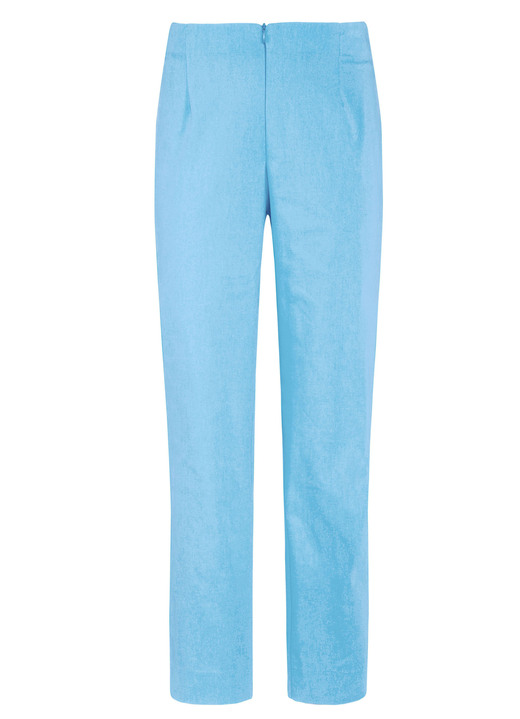 Hosen mit Knopf- und Reißverschluss - Hose, in Größe 019 bis 052, in Farbe TÜRKIS Ansicht 1