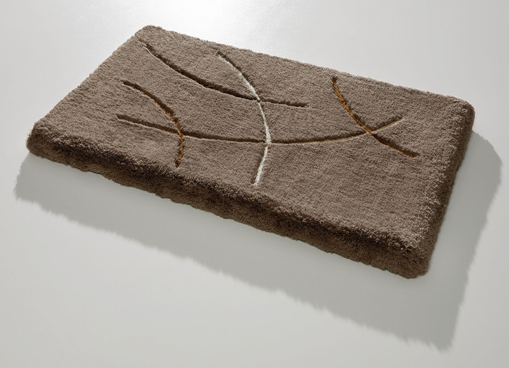 Badgarnituren - Vorleger halbrund, in Größe 100 (Vorleger halbrund, 50/ 80 cm) bis 112 (WC-Deckelbezug, 47/ 50 cm), in Farbe TAUPE Ansicht 1