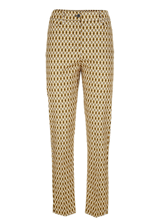 Broeken - Broek met felgekleurde print, in Größe 019 bis 052, in Farbe BRUIN TERRACOTTA Ansicht 1