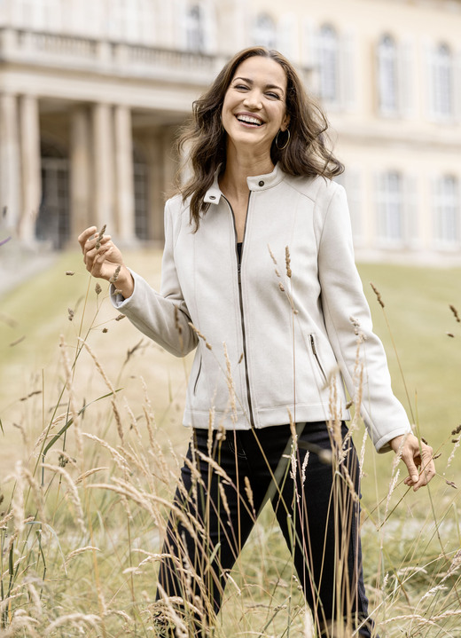 Blouses - Jas met opstaande kraag, in Größe 036 bis 052, in Farbe SAND Ansicht 1