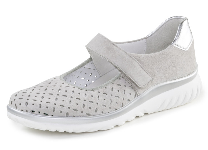 Instappers & veterschoenen - Bretels schoenen, in Größe 3 1/2 bis 8, in Farbe PASTELLGRAU-SILBER Ansicht 1