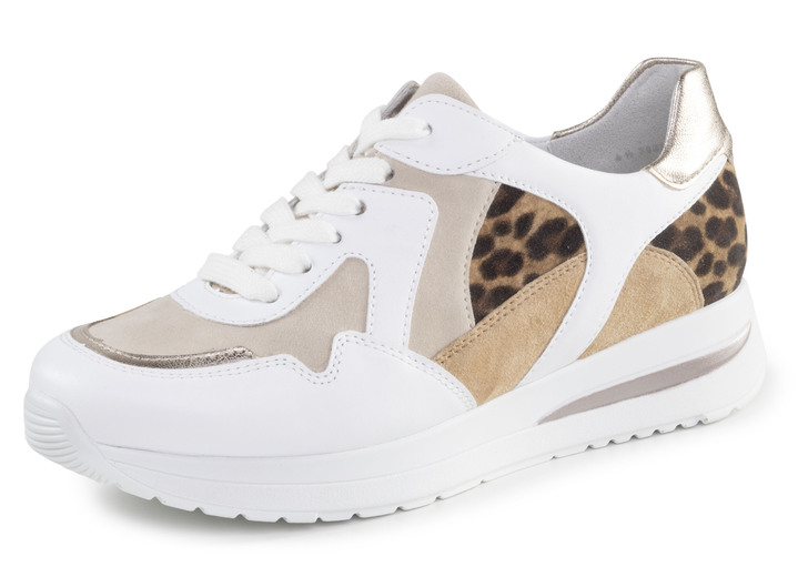 Slipper & Schnürschuhe - Sneaker, in Größe 3 1/2 bis 8, in Farbe WEISS-BEIGE-BRAUN Ansicht 1