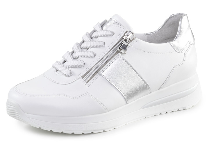 Slipper & Schnürschuhe - Sneaker, in Größe 3 1/2 bis 8, in Farbe WEISS-SILBER Ansicht 1