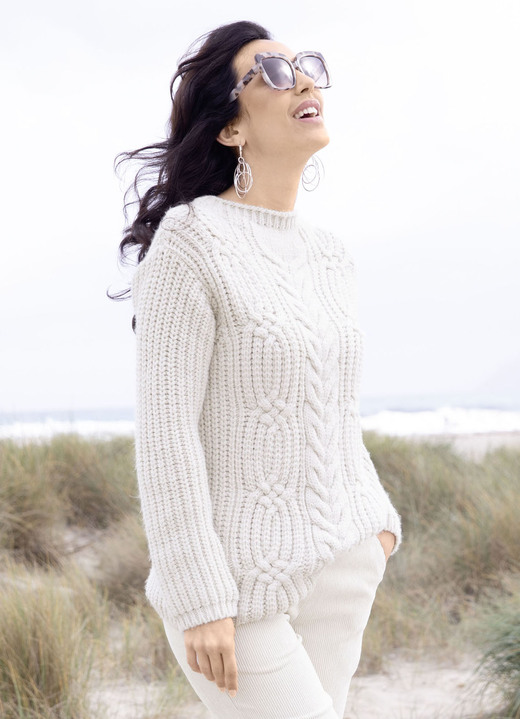 Basics - Pullover, in Größe 036 bis 052, in Farbe ECRU Ansicht 1