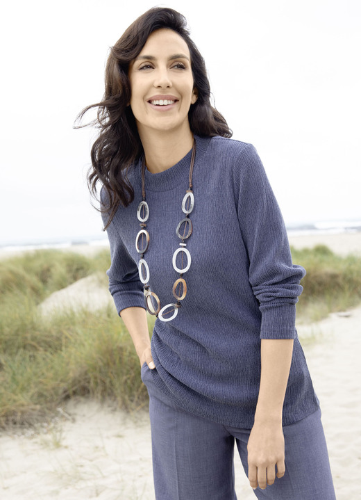 Langarm - Shirt, in Größe 036 bis 052, in Farbe JEANSBLAU Ansicht 1