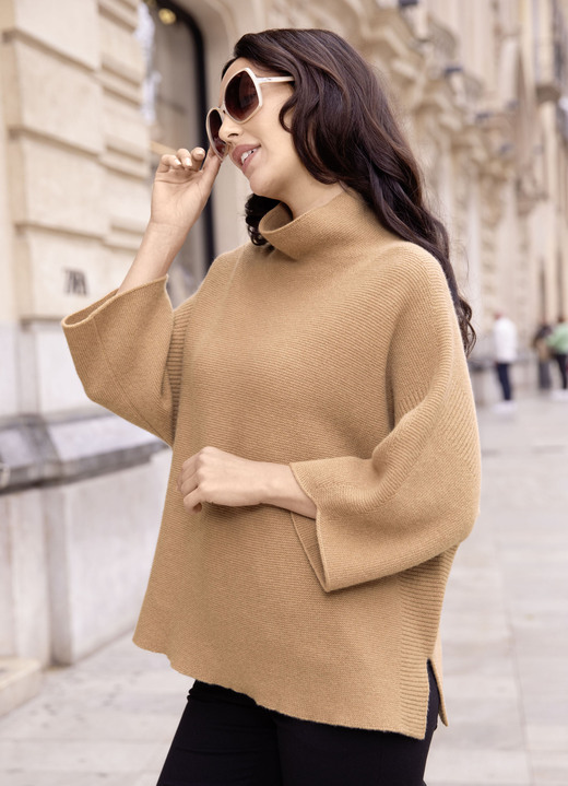 Basics - Pullover Basics - Pullover, in Größe L(44/46) bis XL(48/50), in Farbe CAMEL