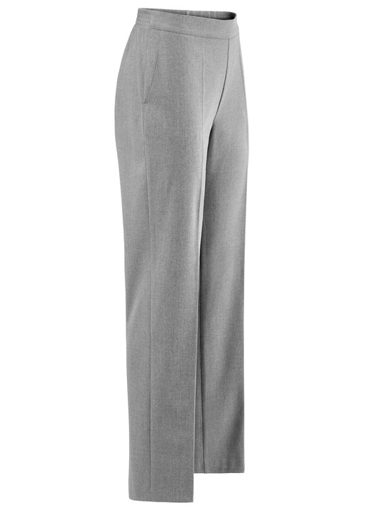 Broeken met elastische band - Broek met elastische tailleband aan de achterkant, in Größe 018 bis 054, in Farbe LICHTGRIJS MOTIEF Ansicht 1