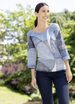 Trui in een lichte batiklook