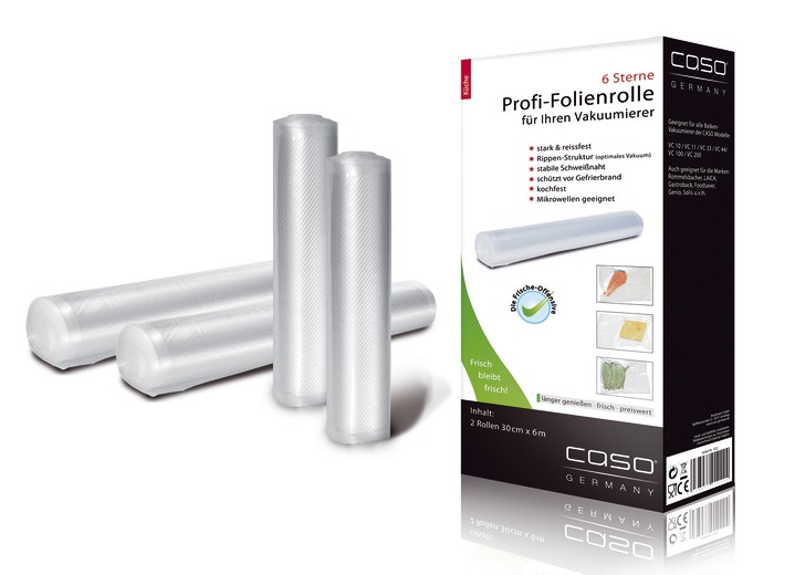Accessoires - Folie rollenset, 2 stuks, voor Caso stofzuiger, in Farbe TRANSPARENT