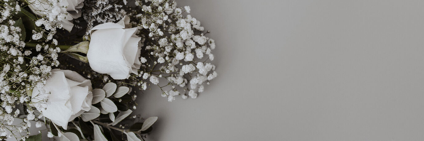 Zilveren bloemversiering