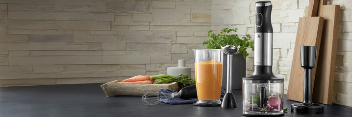 Keukenapparatuur: hakmolen, staafmixer en messen