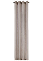 Semi-transparant gordijn in linnenlook TAUPE