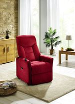 Tv-fauteuil met motor en opstahulp ROOD