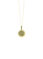 Hanger met briljant geslepen en baguette diamanten 