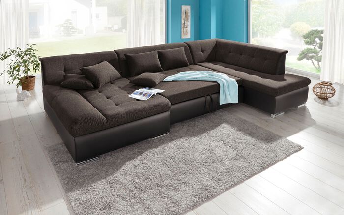 Woongedeelte met bedfunctie BRUIN-BRUIN