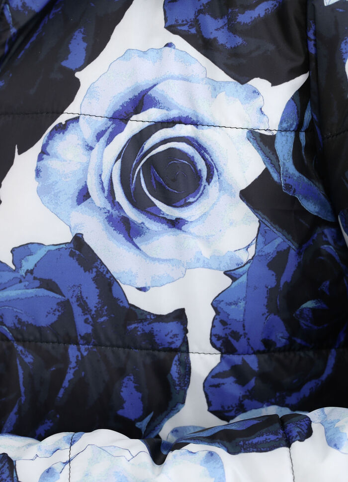 Jas met decoratief rozendessin 