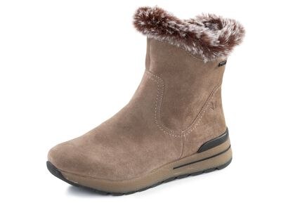 Caprice, gevoerde dames enkellaarsjes, winterschoenen, breedte H, met uitneembaar voetbed 