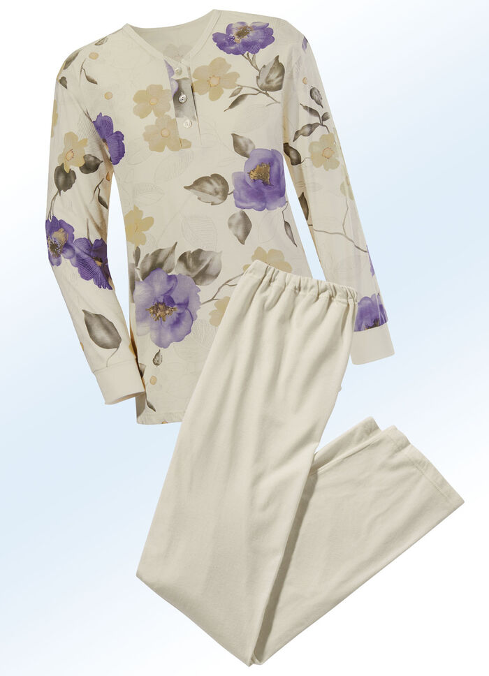 Götting pyjama, lange mouwen, met knoopsluiting en manchetten 